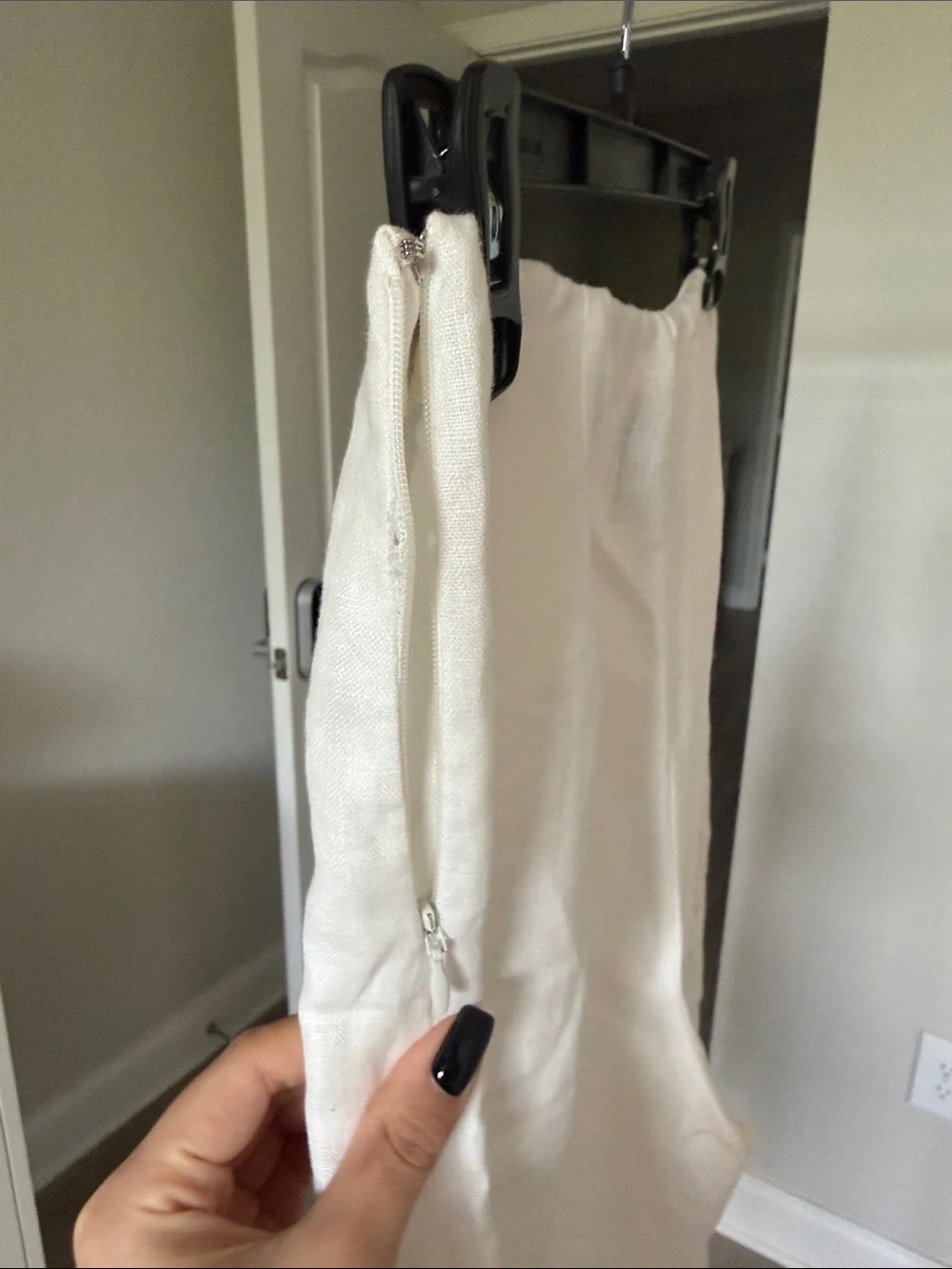 Reformation White Petites Hallie Linen Pants